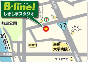 ビーラインしきしまスタジオマップ